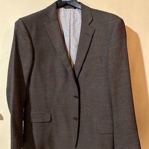 Brooks Brothers Brown Hopsack Two Button Notch Lapel Wool Regent Fit Blazer